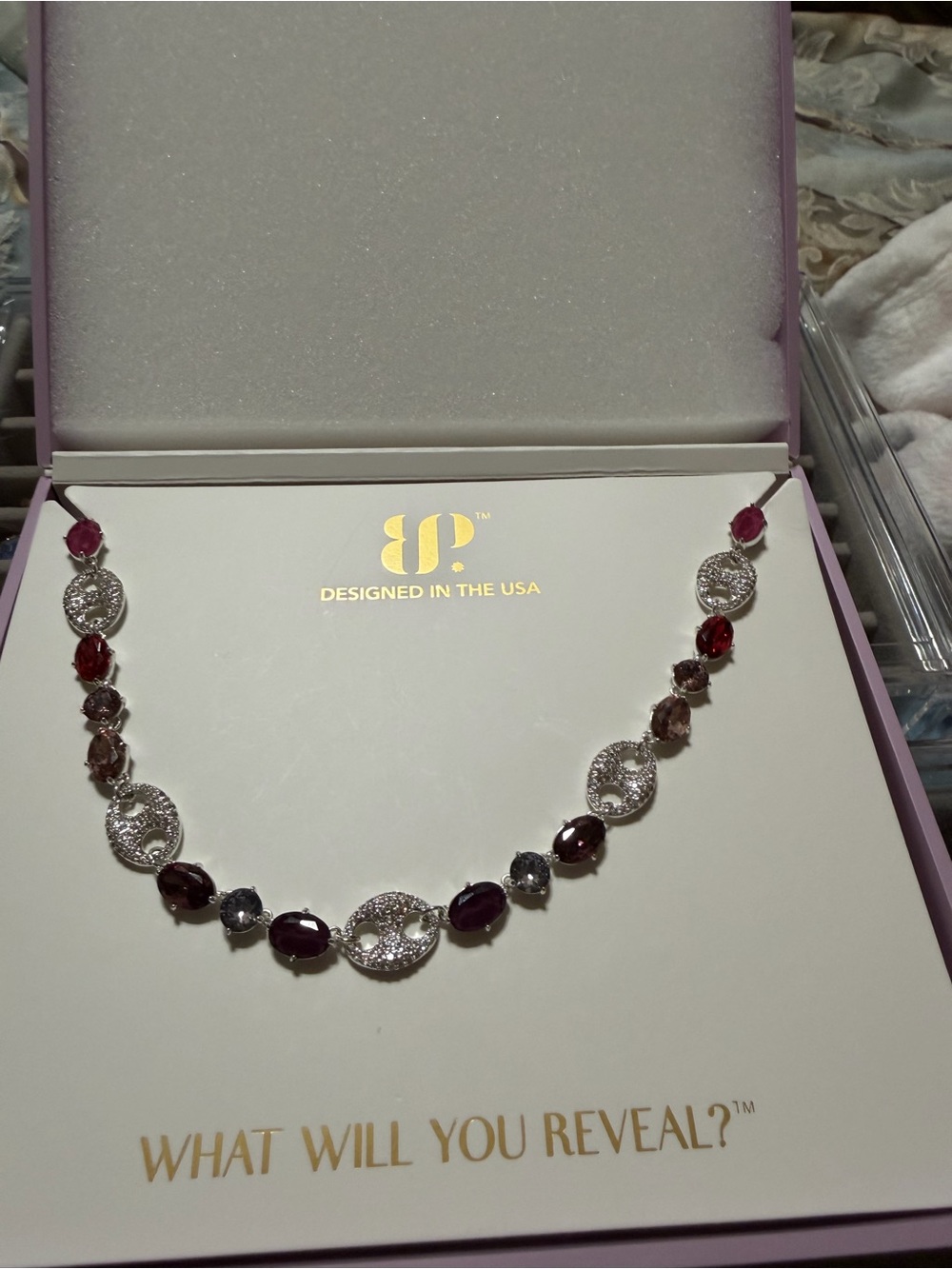 Jewel Candy: Moonlit Merlot on Silver - Picture 2 of 2